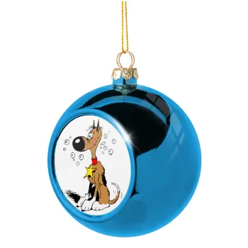 Rantanplan, Blue Christmas tree ball ornament 8cm