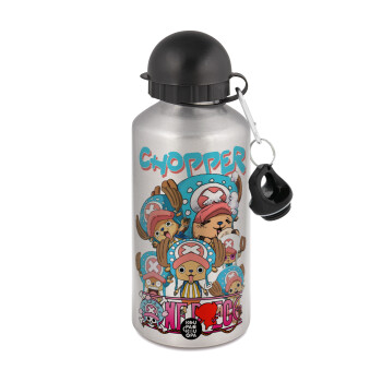 Chopper One Piece, Metallic water jug, Silver, aluminum 500ml