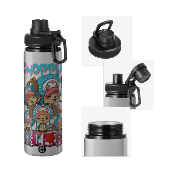 Chopper One Piece, Μεταλλικό παγούρι νερού με καπάκι ασφαλείας, αλουμινίου 850ml