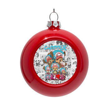 Chopper One Piece, Red Christmas tree ornament bauble 8cm
