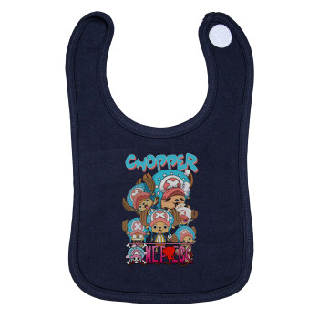 Chopper One Piece, Σαλιάρα με Σκρατς 100% Organic Cotton Μπλε (0-18 months)