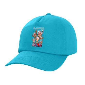 Chopper One Piece, Καπέλο παιδικό Baseball, 100% Βαμβακερό,  Γαλάζιο