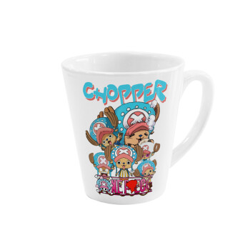 Chopper One Piece, Κούπα κωνική Latte Λευκή, κεραμική, 300ml