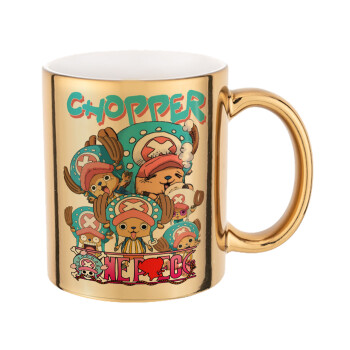Chopper One Piece, Κούπα κεραμική, χρυσή καθρέπτης, 330ml