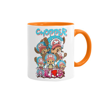 Chopper One Piece, Κούπα χρωματιστή πορτοκαλί, κεραμική, 330ml
