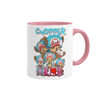 Chopper One Piece, Κούπα χρωματιστή ροζ, κεραμική, 330ml