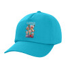 Καπέλο Ενηλίκων Baseball, 100% Βαμβακερό, Low profile, Γαλάζιο (ΒΑΜΒΑΚΕΡΟ, ΕΝΗΛΙΚΩΝ, UNISEX, ONE SIZE)