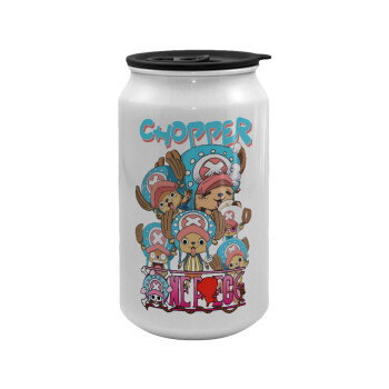 Chopper One Piece, Κούπα ταξιδιού μεταλλική με καπάκι (tin-can) 500ml