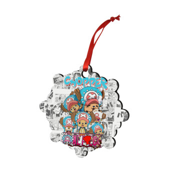 Chopper One Piece, Christmas ornament snowflake wooden 7.5cm