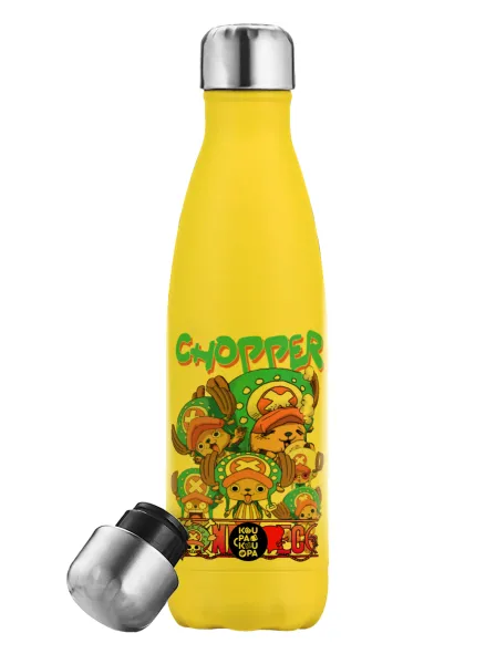 Chopper One Piece — Yellow Stainless Steel Metallic Thermos, double-walled, 500ml