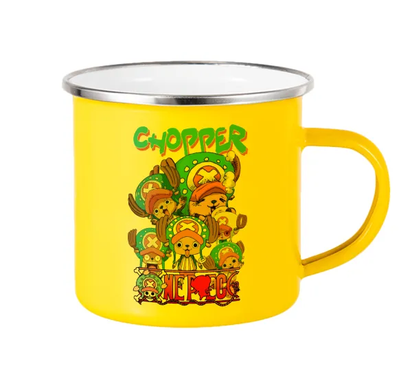 Chopper One Piece — Yellow Enamel Metallic Cup 360ml