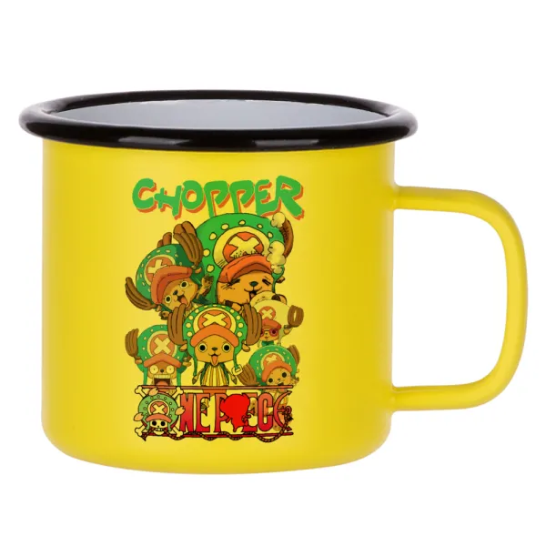 Chopper One Piece — Κούπα Μεταλλική εμαγιέ ΜΑΤ Κίτρινη 360ml