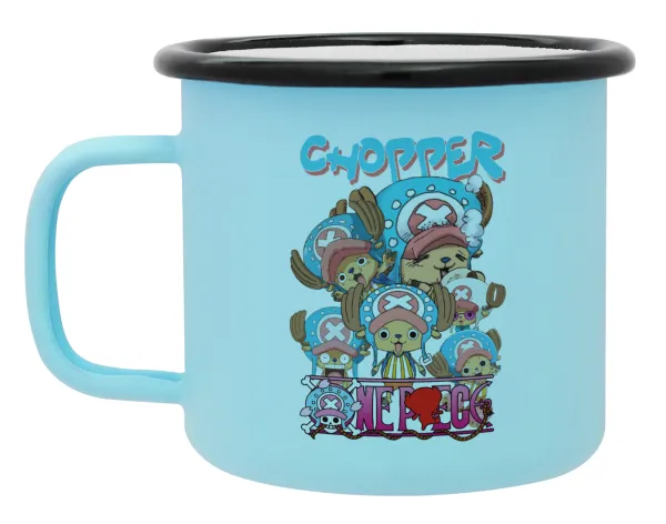 Chopper One Piece — Κούπα Μεταλλική εμαγιέ ΜΑΤ σιέλ 360ml
