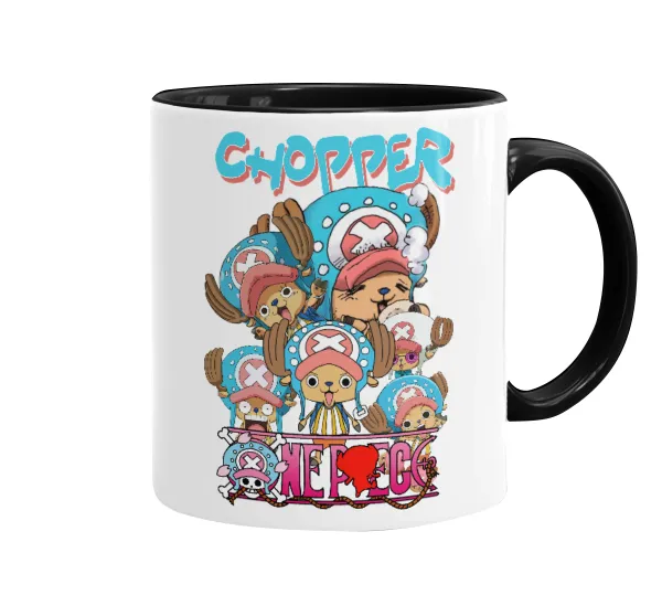 Chopper One Piece — Κούπα χρωματιστή μαύρη, κεραμική, 330ml