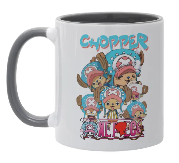 Chopper One Piece — Κούπα χρωματιστή γκρι, κεραμική, 330ml