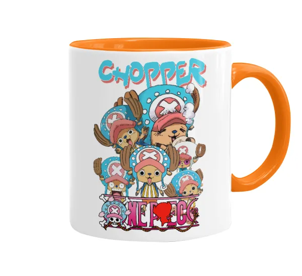 Chopper One Piece — Κούπα χρωματιστή πορτοκαλί, κεραμική, 330ml