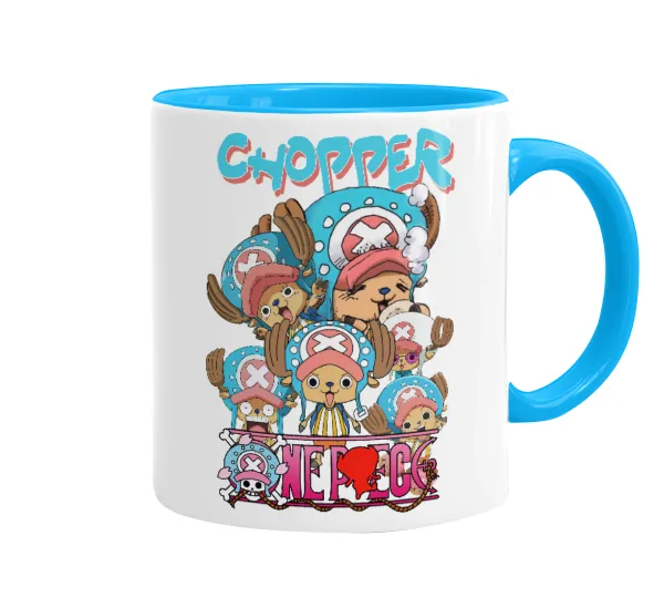 Chopper One Piece — Κούπα χρωματιστή γαλάζια, κεραμική, 330ml