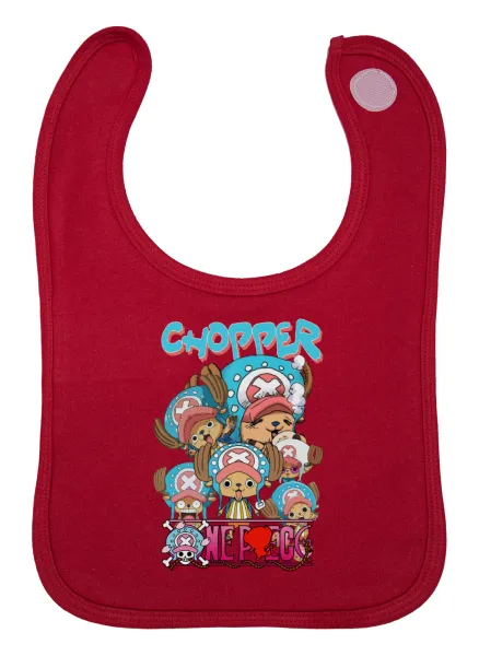 Chopper One Piece — Σαλιάρα με Σκρατς Κόκκινη 100% Organic Cotton (0-18 months)