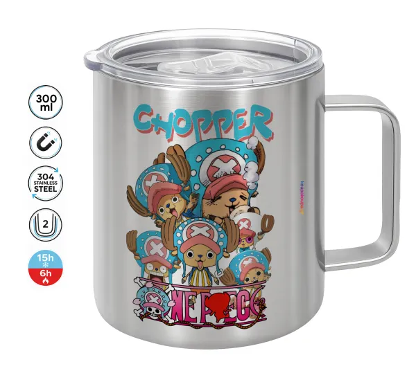 Chopper One Piece — Κούπα Ανοξείδωτη διπλού τοιχώματος 300ml με καπάκι διατήρησης θερμοκρασίας