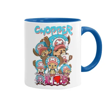 Chopper One Piece, Κούπα χρωματιστή μπλε, κεραμική, 330ml
