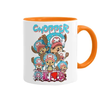 Chopper One Piece, Κούπα χρωματιστή πορτοκαλί, κεραμική, 330ml
