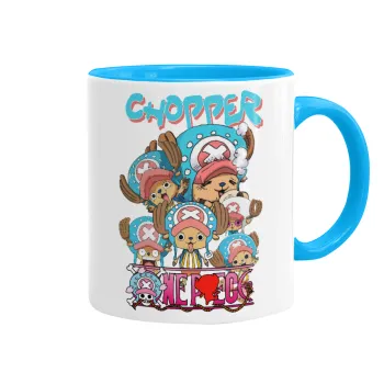 Chopper One Piece, Κούπα χρωματιστή γαλάζια, κεραμική, 330ml