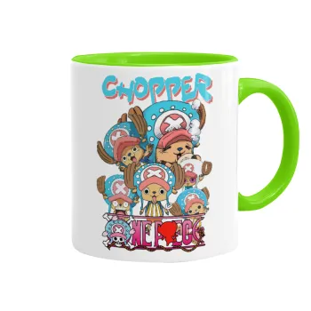 Chopper One Piece, Mug colored light green, ceramic, 330ml