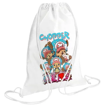 Chopper One Piece, Backpack pouch GYMBAG white (28x40cm)