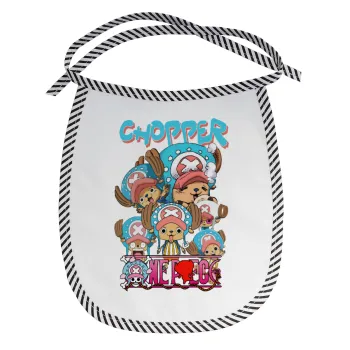 Chopper One Piece, Σαλιάρα μωρού αλέκιαστη με κορδόνι Μαύρη