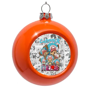 Chopper One Piece, Orange Christmas tree ornament bauble 8cm