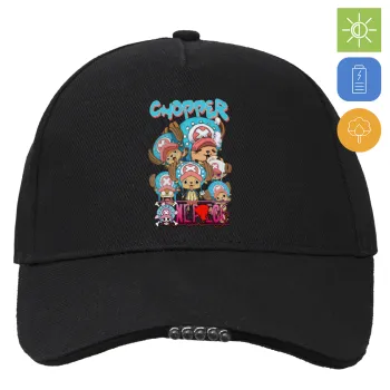 Chopper One Piece, Καπέλο Εργασίας & Δραστηριοτήτων με LED Φως - Ιδανικό για Νύχτα & Χαμηλό Φωτισμό (100% ΒΑΜΒΑΚΕΡΟ, ΕΝΗΛΙΚΩΝ, UNISEX)