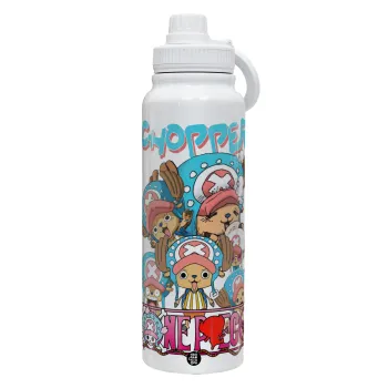 Chopper One Piece, Θερμός 1L Ανοξείδωτο με Βάση Κινητού & Διπλά Τοιχώματα