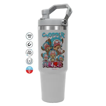 Chopper One Piece, ΓΚΡΙ χρώματος Θερμός Ανοξείδωτο 890ml (30oz) με χερούλι