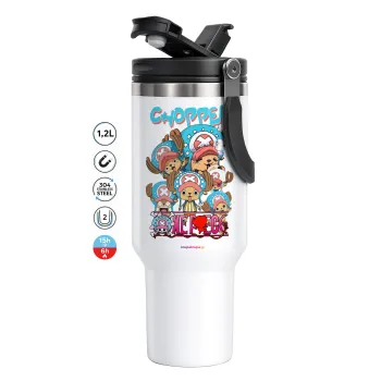 Chopper One Piece, Mega Tumbler με καπάκι, διπλού τοιχώματος (θερμό) 1,2L