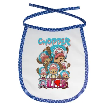 Chopper One Piece, Σαλιάρα μωρού αλέκιαστη με κορδόνι Μπλε