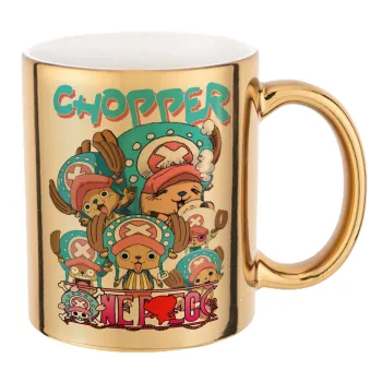 Chopper One Piece, Κούπα κεραμική, χρυσή καθρέπτης, 330ml