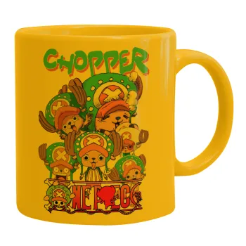 Chopper One Piece, Κούπα, κεραμική κίτρινη, 330ml