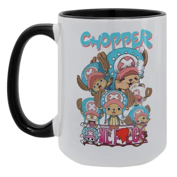 Chopper One Piece, Κούπα Mega 15oz, κεραμική Μαύρη, 450ml