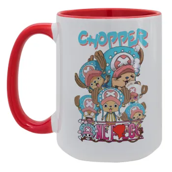 Chopper One Piece, Κούπα Mega 15oz, κεραμική Κόκκινη, 450ml