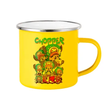 Chopper One Piece, Κούπα Μεταλλική εμαγιέ Κίτρινη 360ml