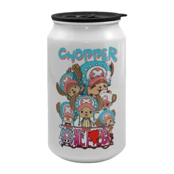 Chopper One Piece, Κούπα ταξιδιού μεταλλική με καπάκι (tin-can) 500ml