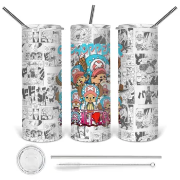 Chopper One Piece, Tumbler stainless steel 600ml, with metal straw & cleaning brush