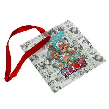 Chopper One Piece, Στολίδι Χριστουγεννιάτικο στολίδι γυάλινο τετράγωνο 9x9cm