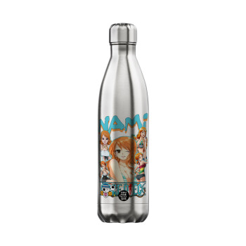 Nami One Piece, Μεταλλικό παγούρι θερμός Inox (Stainless steel), διπλού τοιχώματος, 750ml