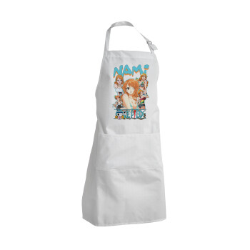 Nami One Piece, Adult Chef Apron (with sliders and 2 pockets)