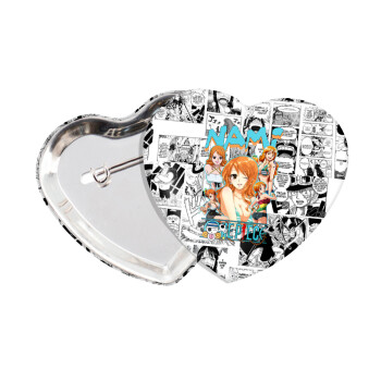 Nami One Piece, Κονκάρδα παραμάνα καρδιά (57x52mm)