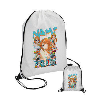 Nami One Piece, Τσάντα πουγκί με μαύρα κορδόνια (1 τεμάχιο)