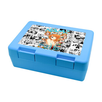Nami One Piece, Children's cookie container LIGHT BLUE 185x128x65mm (BPA free plastic)