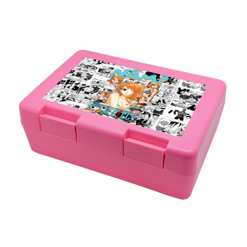 Nami One Piece, Παιδικό δοχείο κολατσιού ΡΟΖ 185x128x65mm (BPA free πλαστικό)
