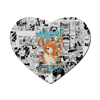 Nami One Piece, Mousepad heart 23x20cm